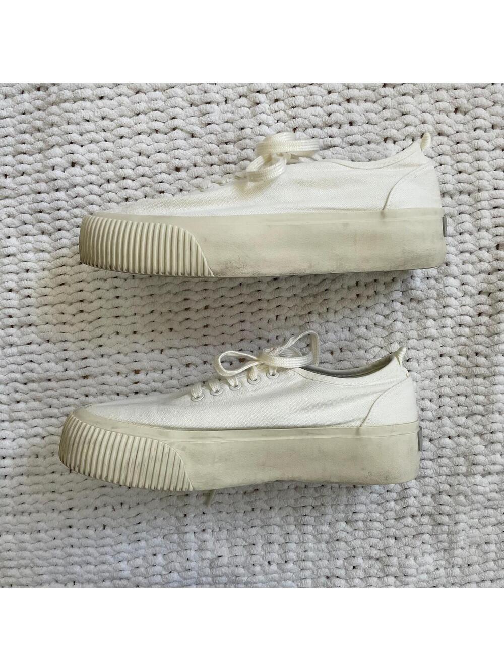 Everlane Women's White Forever Platform Sneaker - Size 7.5